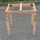 Extendable kitchen table renovated in raw solid wood and ceramic tiles