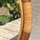 Miroir rond cadre bois clair 55cm