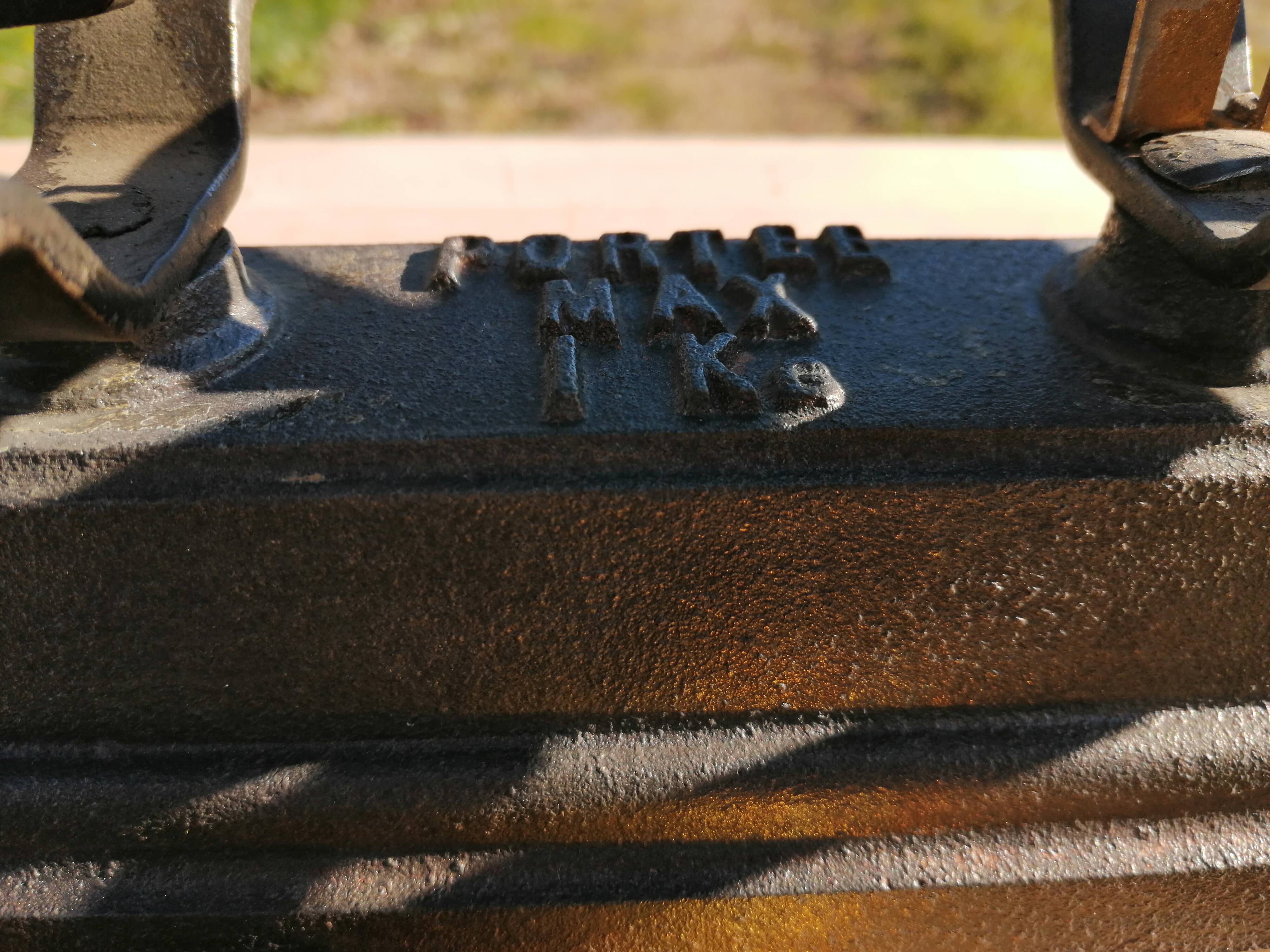 Old scale with weight