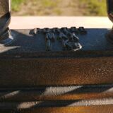 Old scale with weight