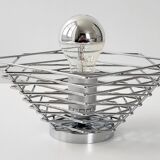 Vintage wall lamp 1970 space age chrome