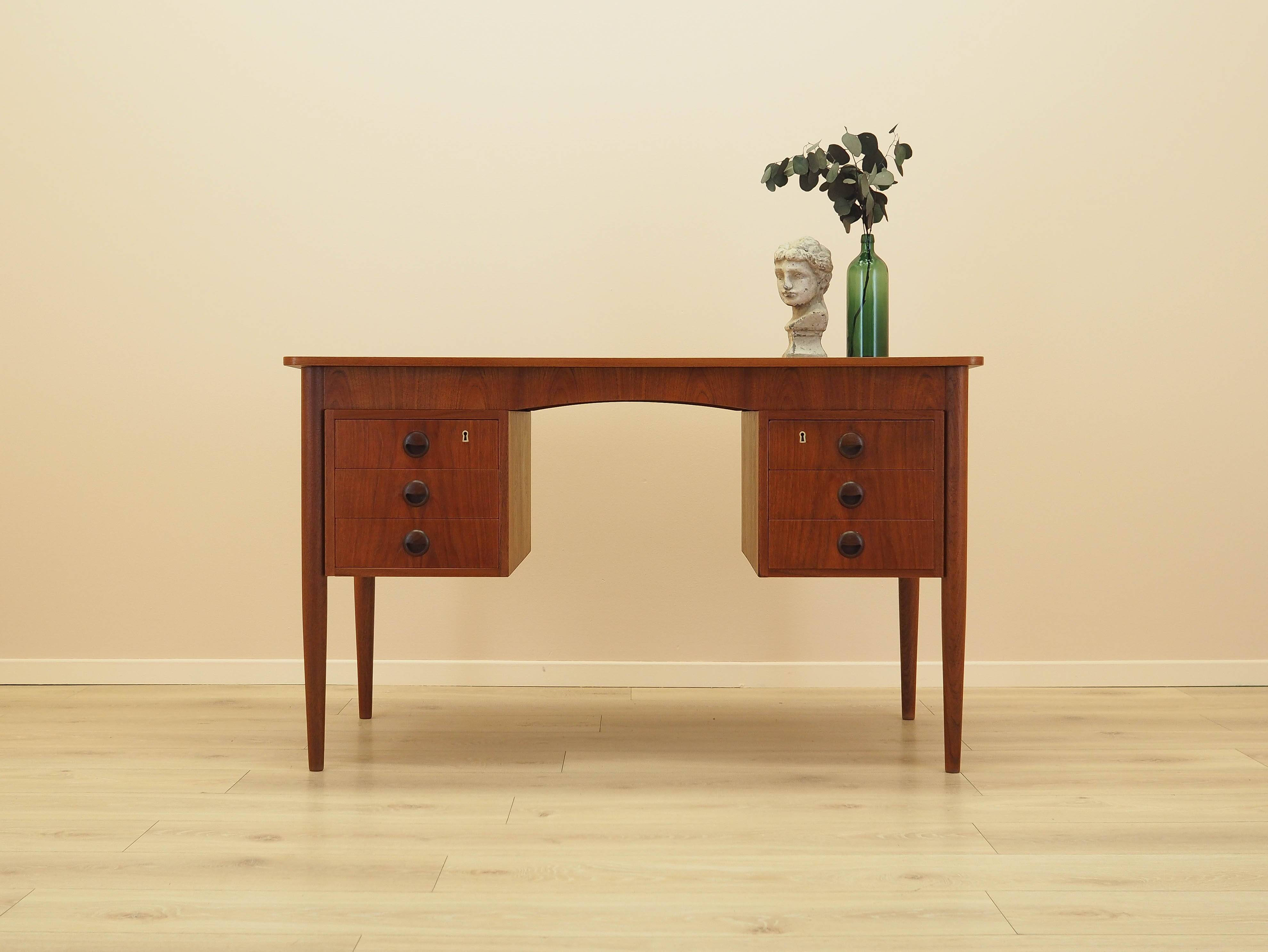 Teak desk, Danish design, 1970s, made in Denmark