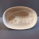 Lion earthenware terrine mold