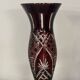 Dark Red Bohemian Crystal Soliflore Vase