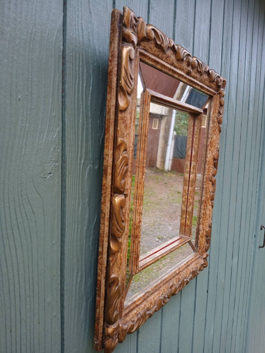 Antique beveled mirror