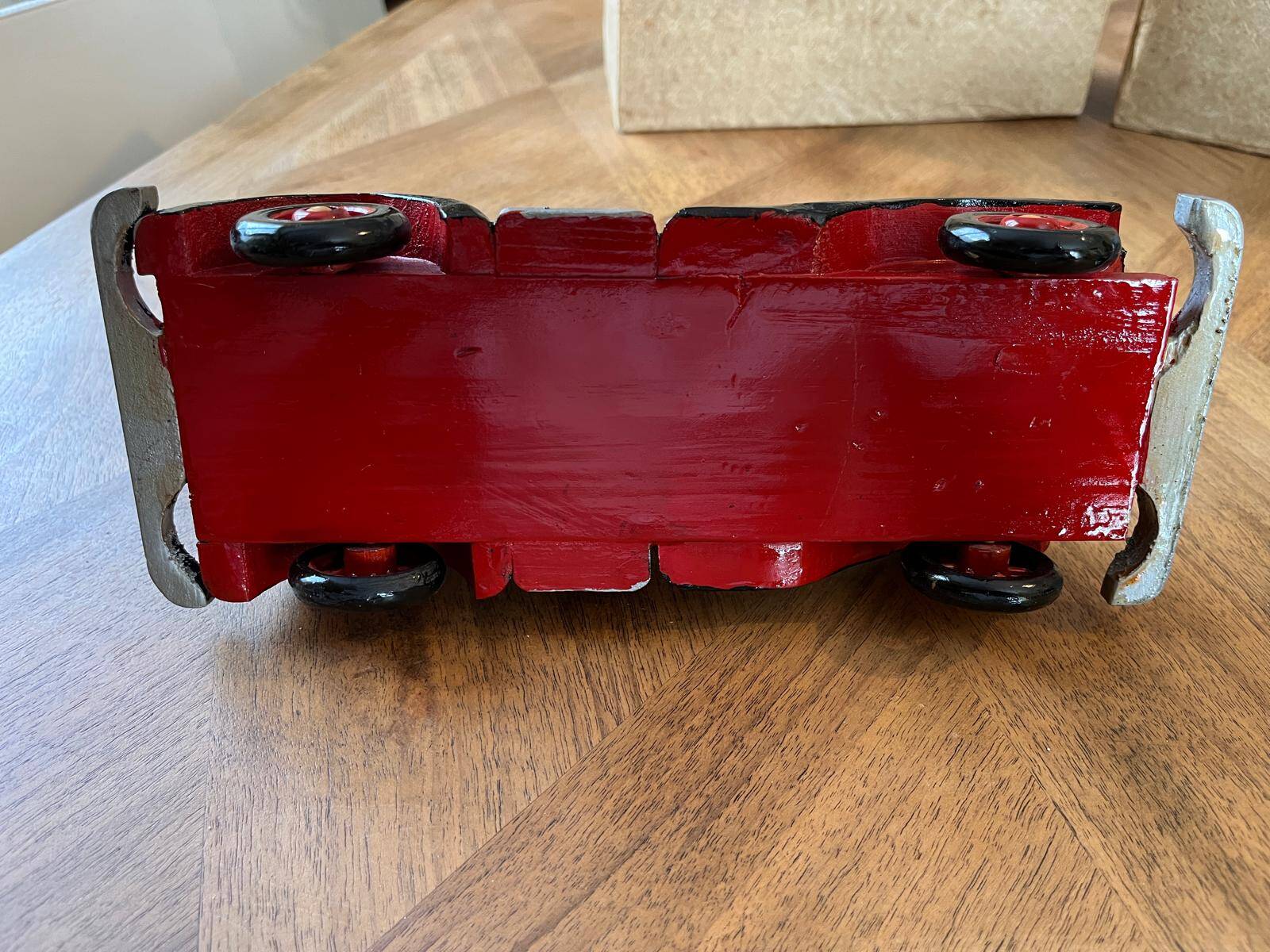 Set of 4 vintage wooden cars