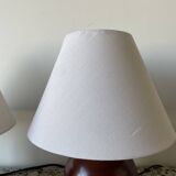 Set of 2 wooden ball lamps