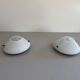 Pair of opal glass wall lights from the mid-century by Lamperti, 1960s, Italy.