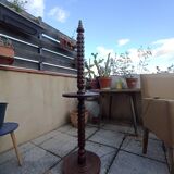 Large solid wood lamp