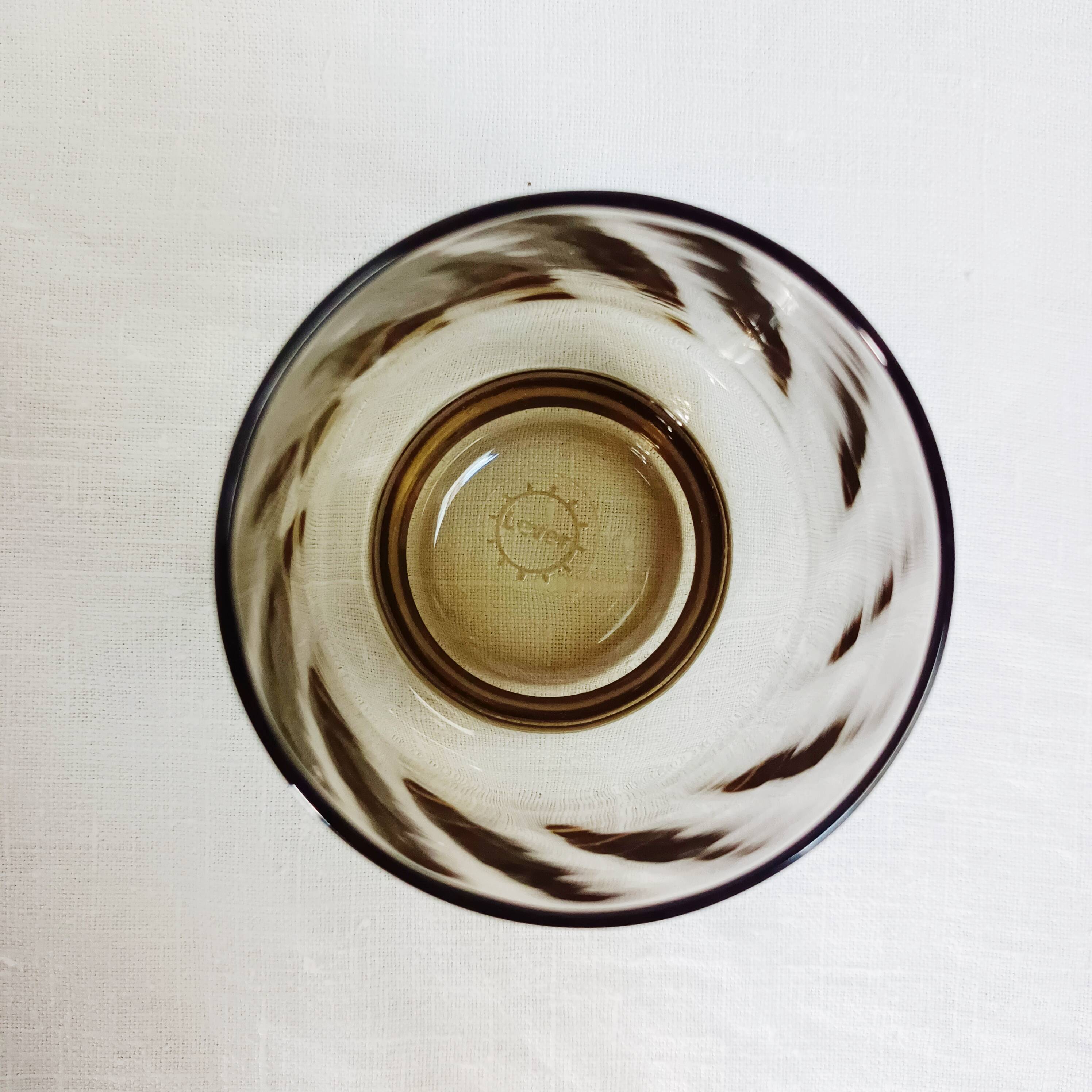 Lot de 4 verres en verre fumé, effet tourbillon Lever