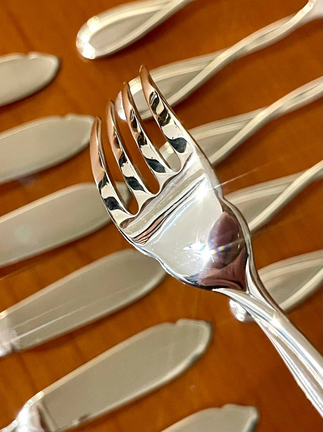 Christofle Galéa, fish cutlery, 6 forks, 6 knives.