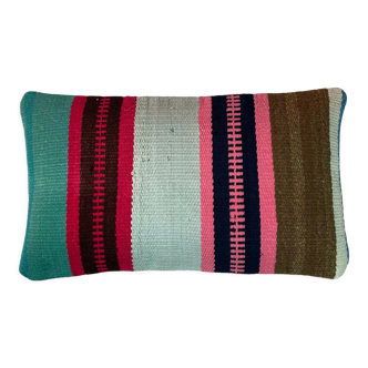 Vintage turkish kilim cushion cover 30x50cm