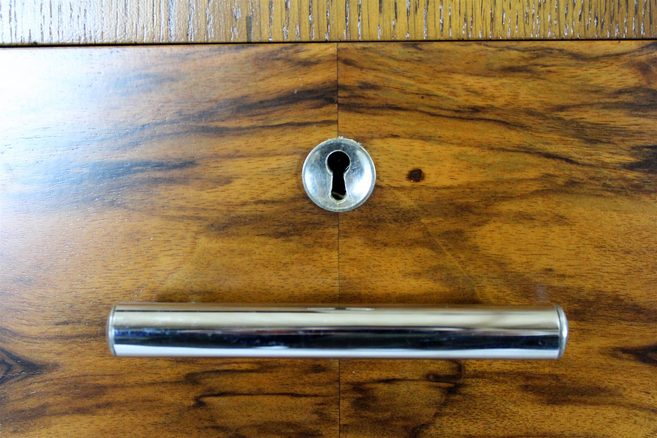 Restored Bauhaus Tubular Steel Cabinet with Secretary by R. Slezak, 1930s