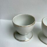 Trio of white shells bordered gold 50s