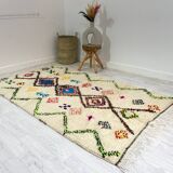 Handmade Moroccan Berber carpet 244 x 138 CM