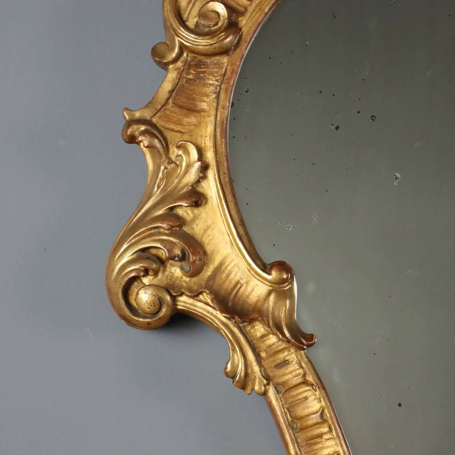 Antique baroque mirrors in carved wood, Italy, 19th century.