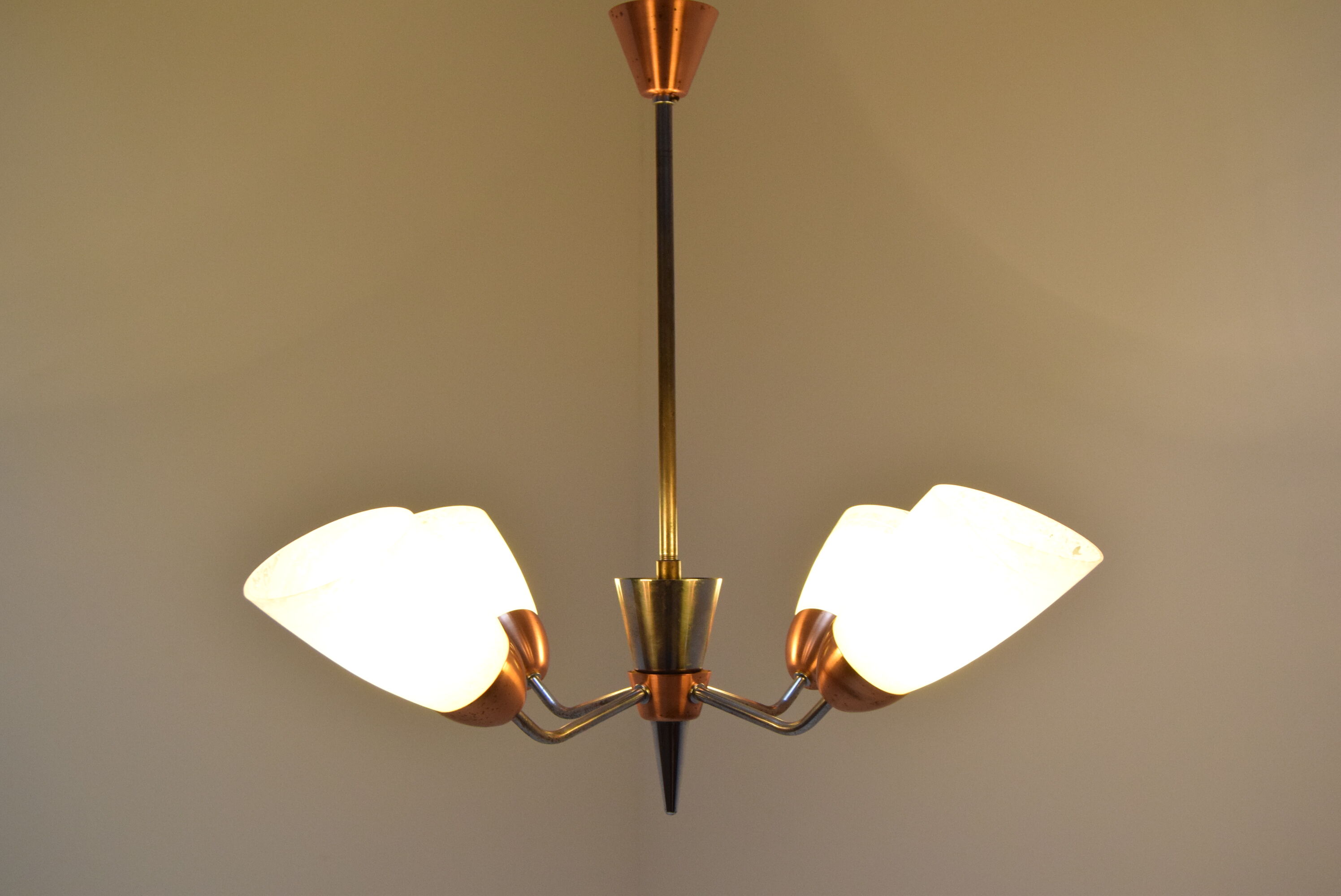 Mid-Century Chandelier by Drukov, 1960‘s.