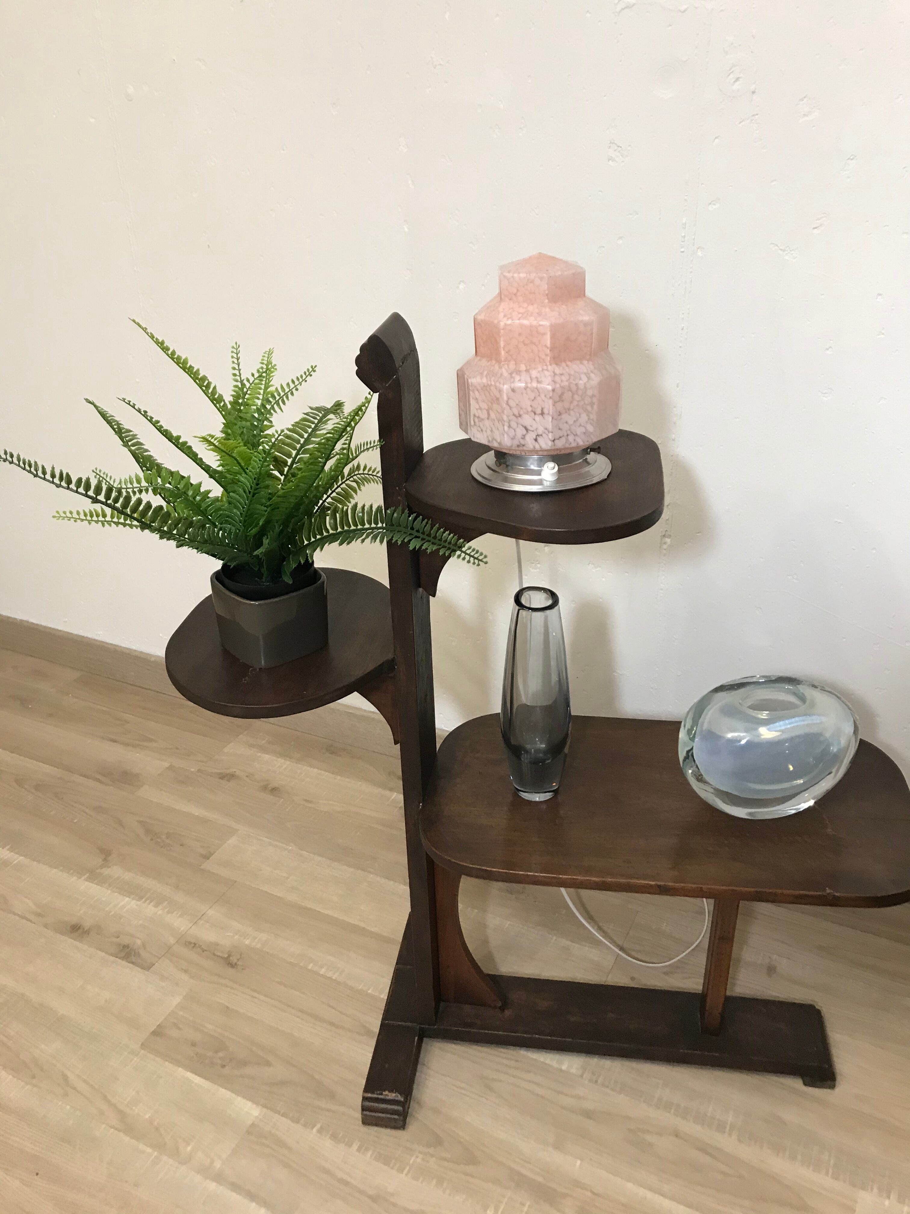 Sellette art deco plant holder