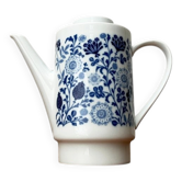 Teapot or coffee pot in German ceramic from the mid-century, Hamburg Form 20 series decor Blumenspiel by Lieselotte Kantner for Melitta, 1960s.