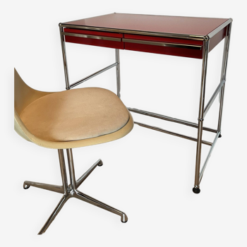 USM Haller Desk / Trolley in Ruby Red (latest generation)