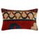 Vintage Cushion Cover in Long Pile Carpet, Turkish Geometric Pattern, 30 x 50 cm