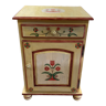 Painted wooden jam maker with vintage flower decoration / storage bedside