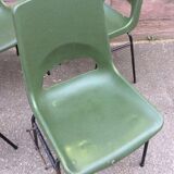 Vintage metal & plastic design chairs 1960 grosfillex