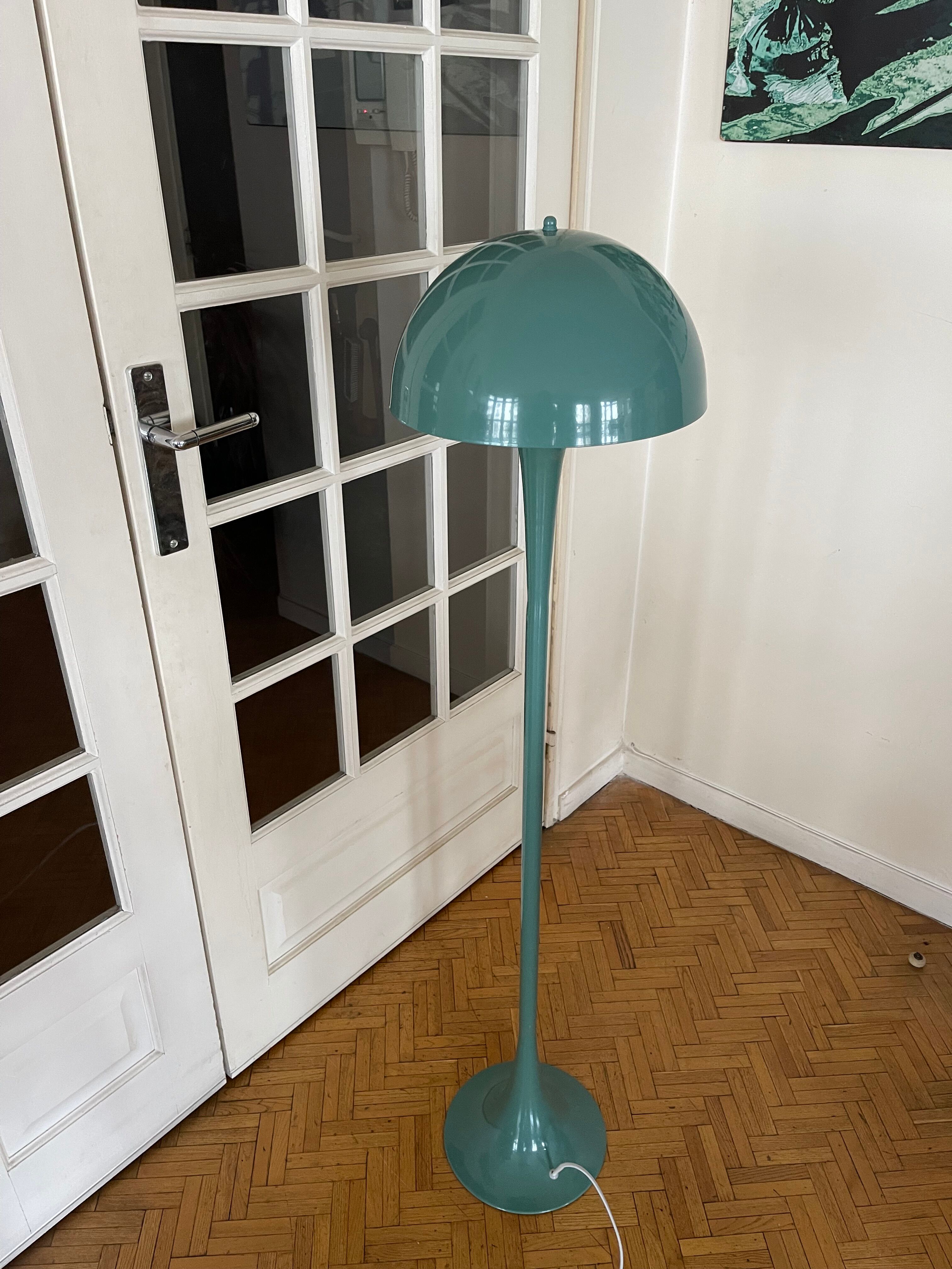 Vintage mushroom floor lamp green Space Age