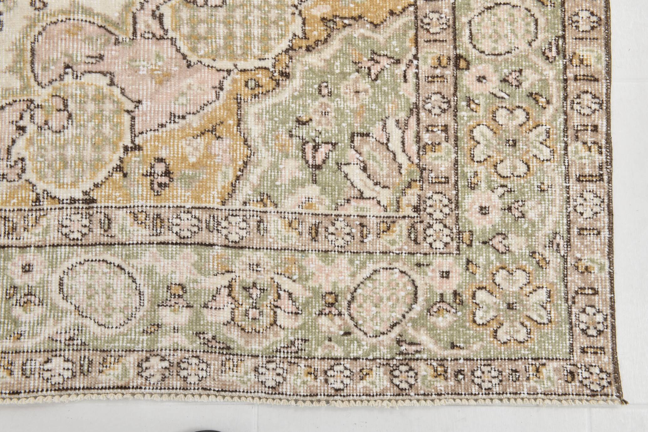 Cream & Beige Antique Turkish Rug 163x267Cm SK 21968