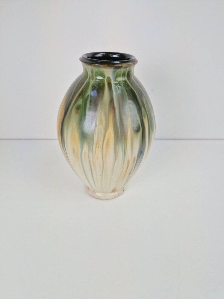 Glazed Stoneware Vase by Grégoire Lebon, Belgium, 1940s