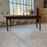 1950s oak farmhouse table with spindle legs