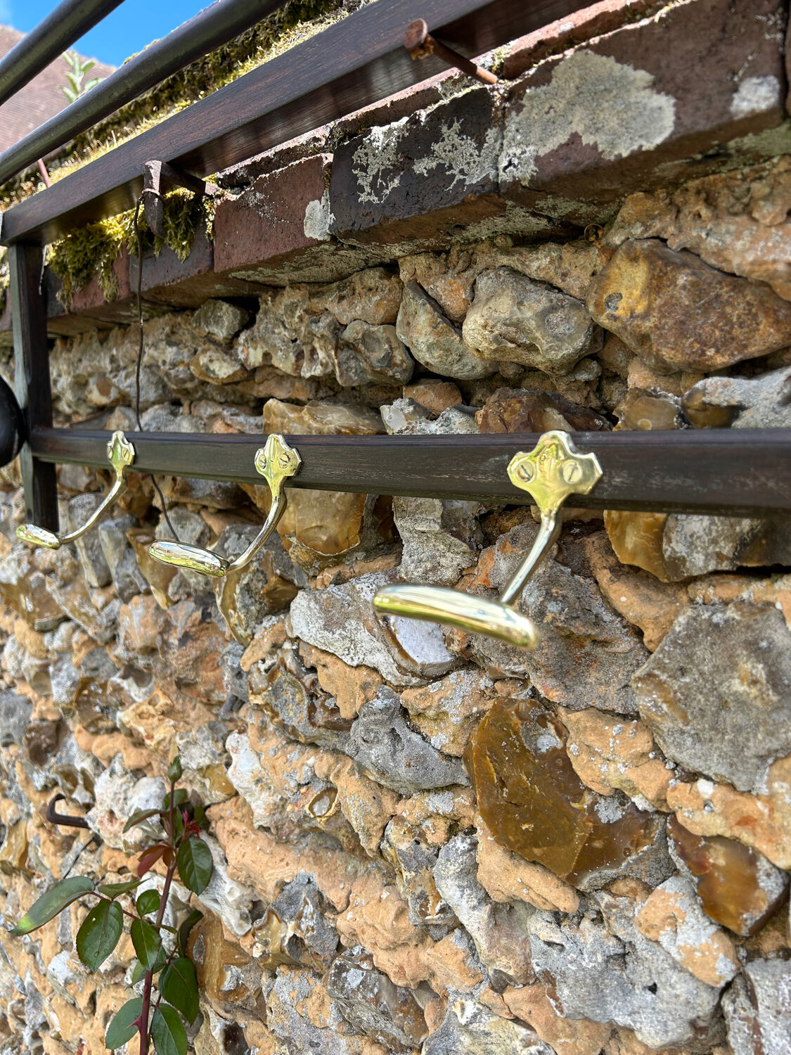 Vintage 1940s bistro wall coat rack