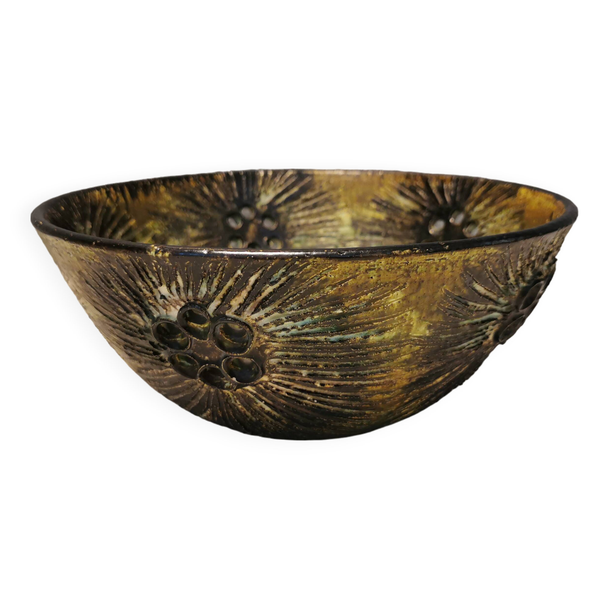 Bol en céramique, conçu par Jette Hellerøe pour son propre atelier de céramique, Danemark années 1980.