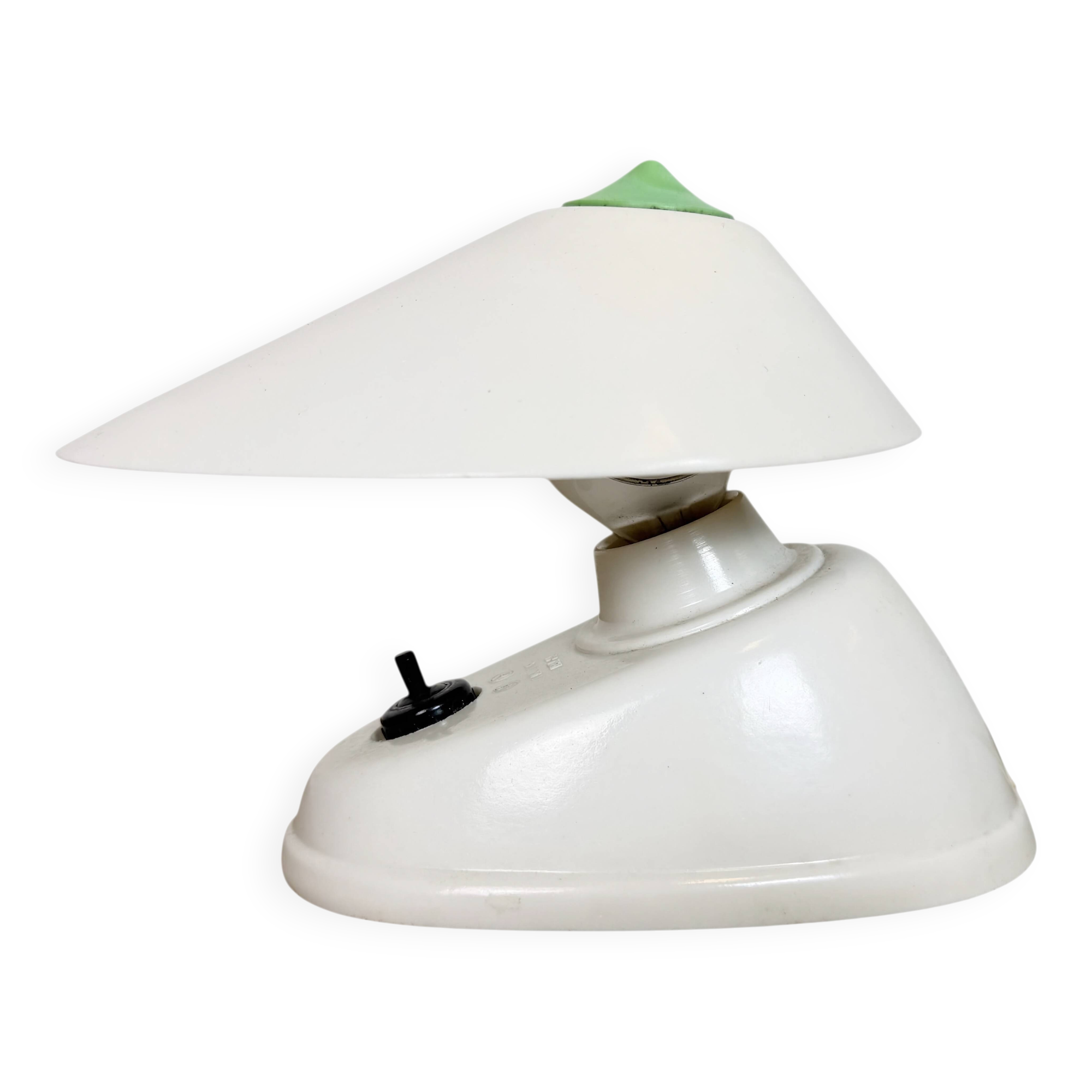 Vintage White Bakelite Table Lamp, 1950s