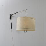 1950s extendible wall lamp with fiberglass shade, Italy