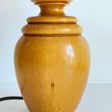 Vintage solid wood and fabric lamp
