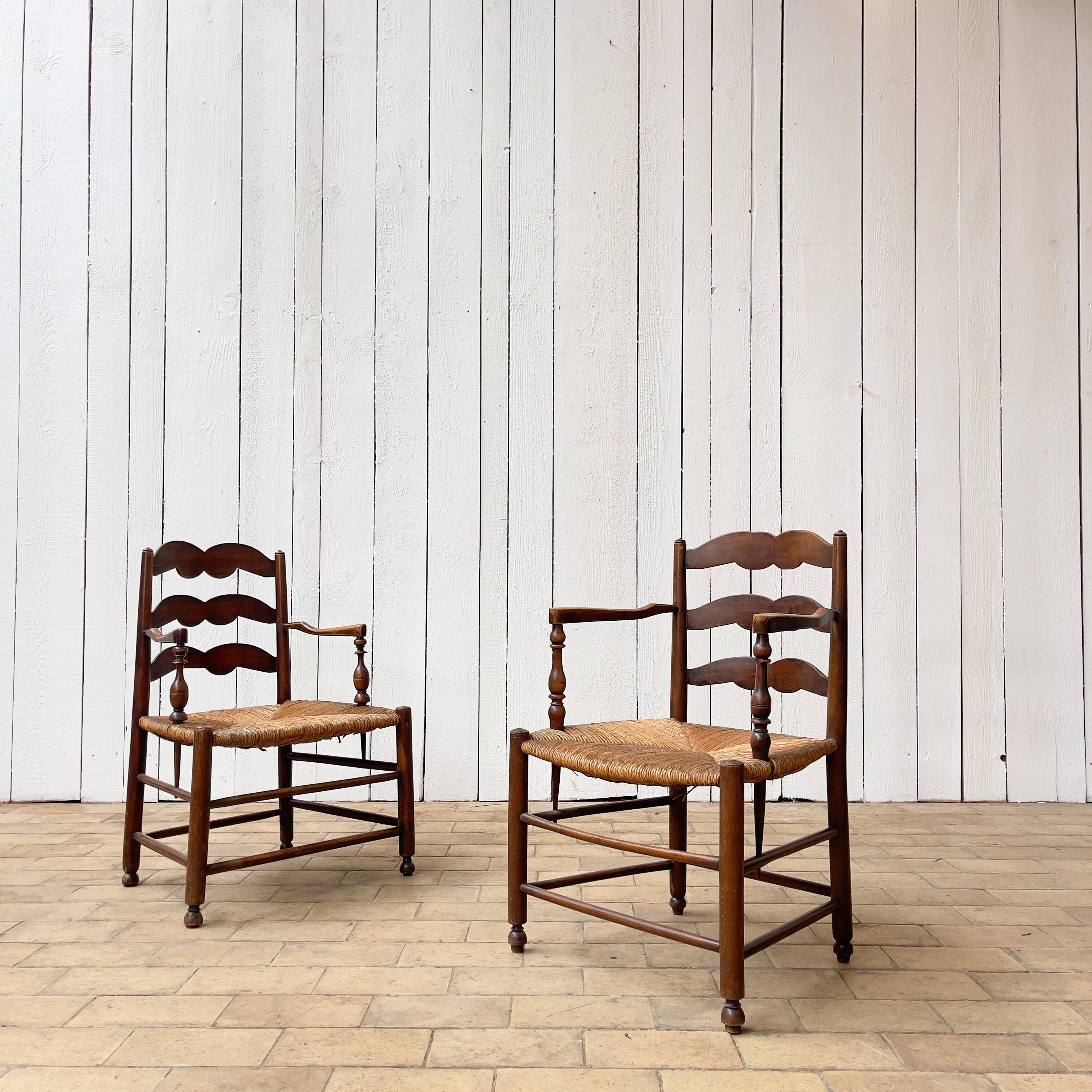 Pair of provencal armchairs late 18th