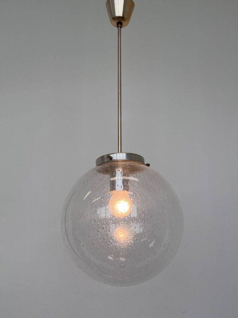 Pair of Design mid century art Glass pendants - Czechoslovakia, 1970s