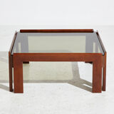 Table basse en noyer par Afra & Tobia Scarpa pour cassina