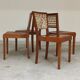 Série de 4 chaises bois et sangles par Krasna Jizba Année 40
