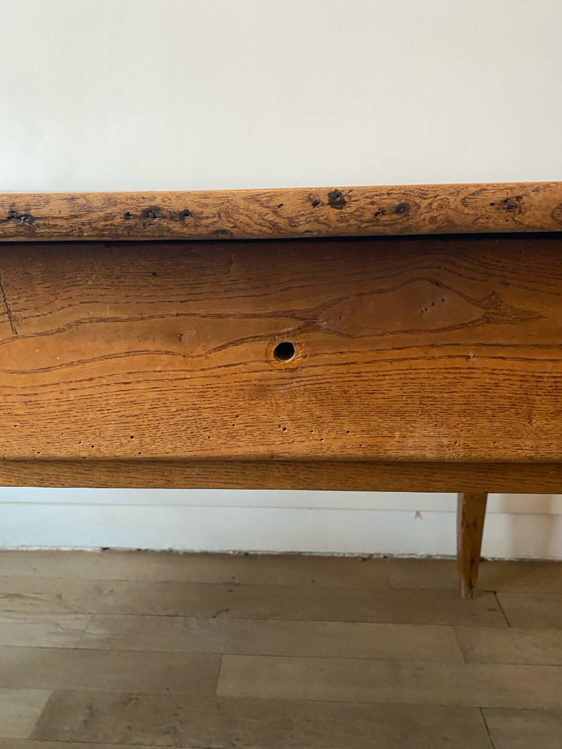 Solid wood farmhouse table