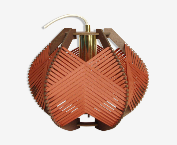 Lampe brique tissée à suspendre