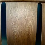 Bistro-style bench in embossed wood stamped Thonet - early 20th century