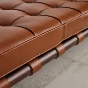 Meridian Barcelona in leather by Mies van der Rohe, Knoll International