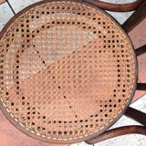 Fischel bistro chair with cannate / vintage seat 30s-40s