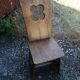 Rare brutalist oak chaise from the 20th century.