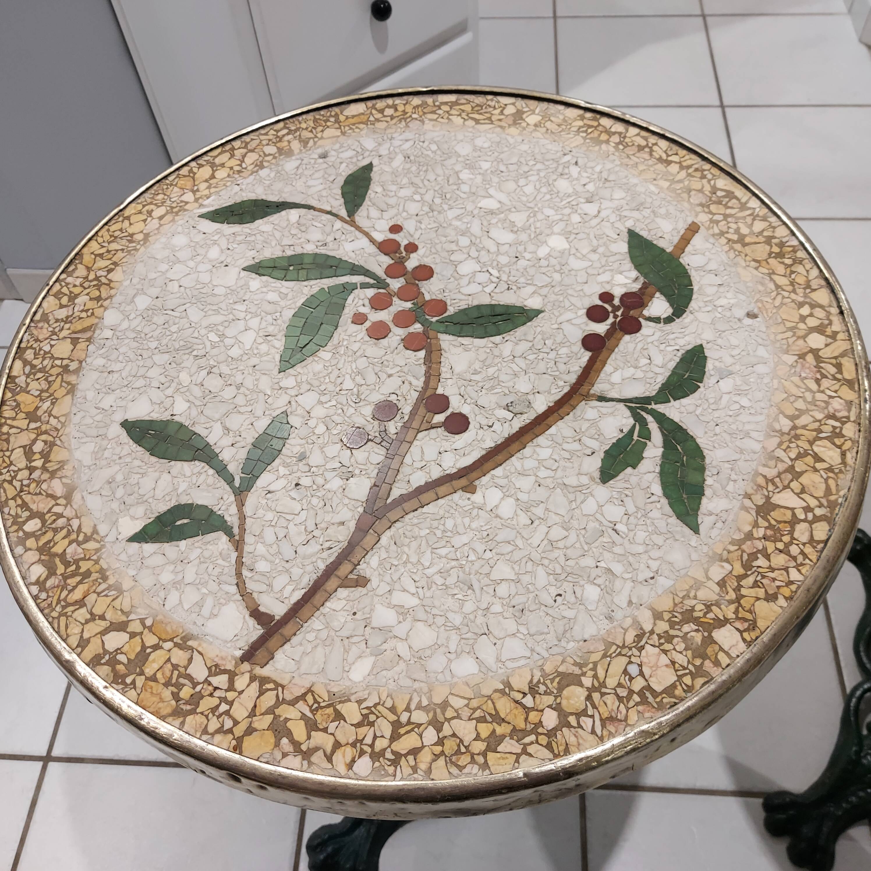 Pair of gueridon tables from Parisian bistro 1900s