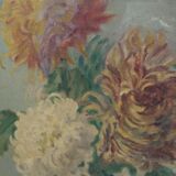 Bouquet of flowers, oil on canvas signed