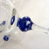 Set of 6 blue ball wine glasses by Luminarc.