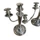 Pair of convertible three-light candelabra in silver-plated metal.